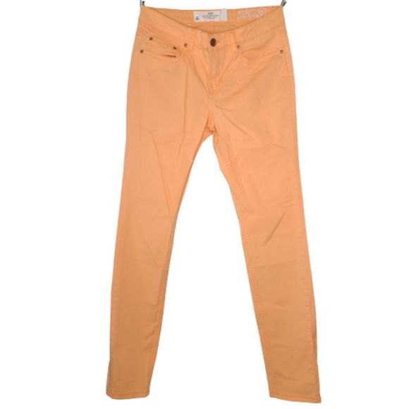H&M LOGG 8 Skinny Jeans Orange Denim Stretch Ankle Slim - Picture 1 of 11